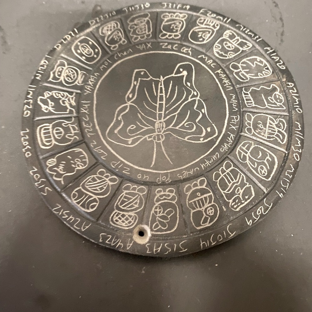 Mayan Calendar Wall Art, Hand Carved Zodiac Calendar From Belize